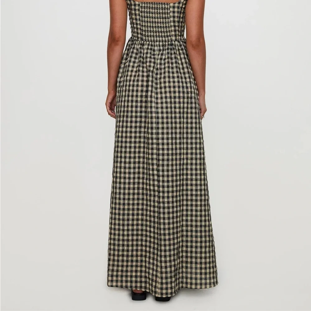 Princess Polly Black and Cream Check Maxi Dress - Picture 4 of 4